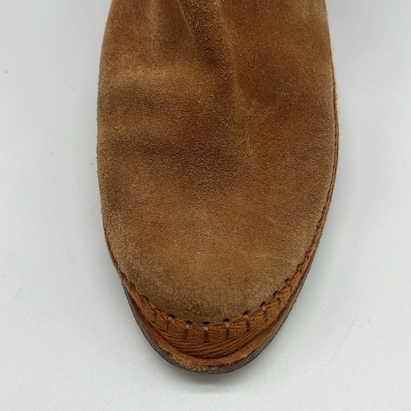 Soludos - Venetian Brown Suede Ankle Zip Heeled Pointed Toe Bootie Size 9.5 - Picture 12 of 16